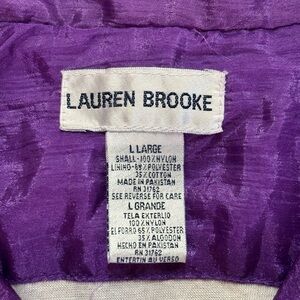 Lauren Brooke Purple Bomber Jacket
